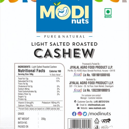 Roasted Salted Cashew (Size 240/210)